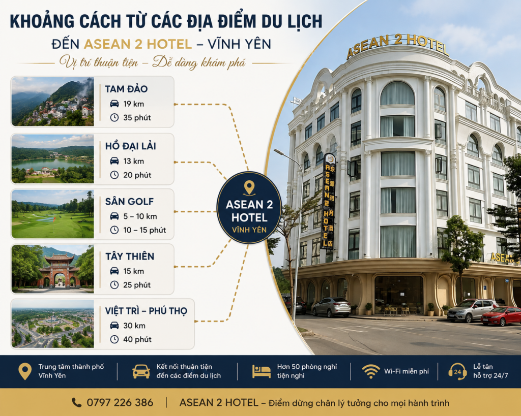 Khám phá các địa điểm nghỉ dưỡng tại Vĩnh Yên – Vĩnh Phúc – Phú Thọ